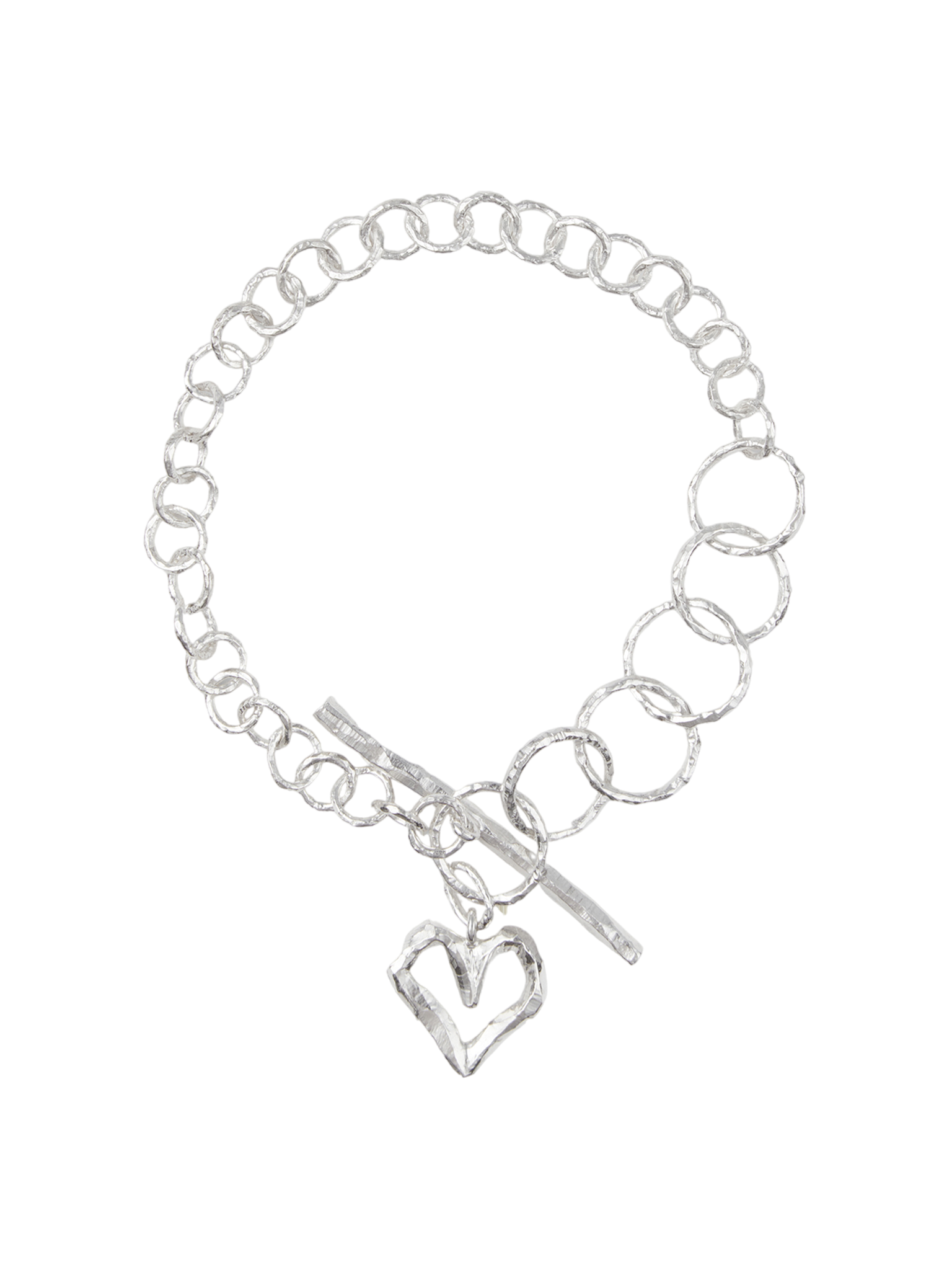 Ringo open heart bracelet in silver